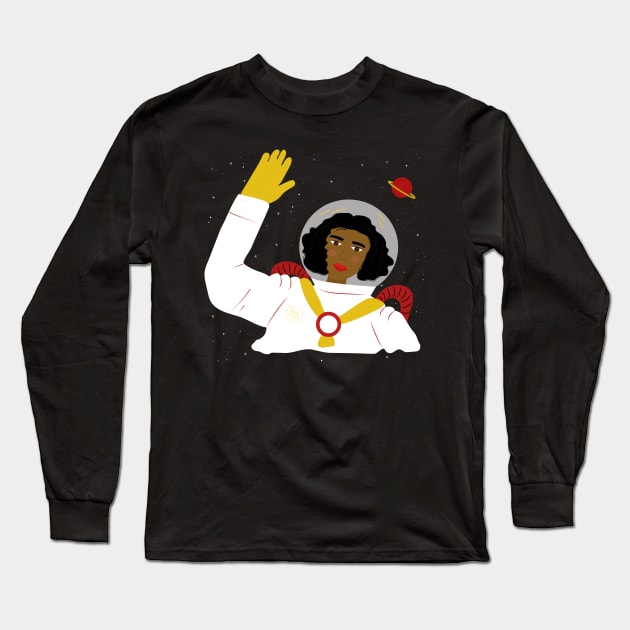 Space lady Long Sleeve T-Shirt by Iruksson